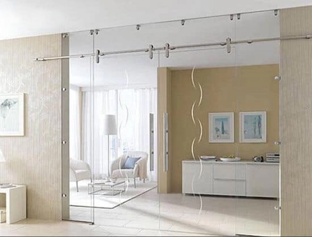 Cửa kính cường lực 2 cánh lùa