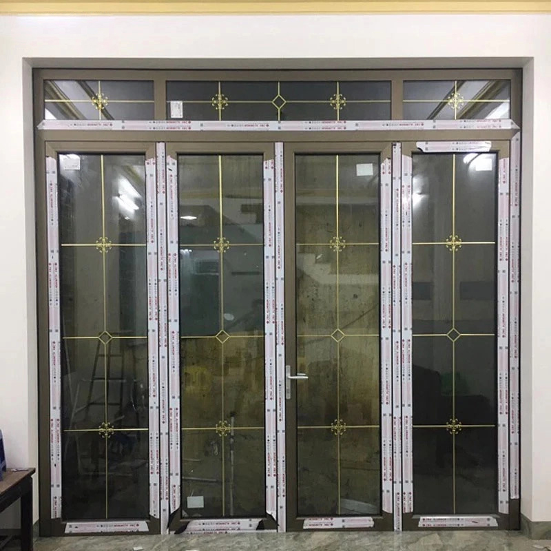 Cửa nhôm Xingfa 4 cánh màu nâu cà phê